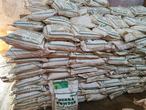Henna powder bulk PP bags, retail pouches, cones and cartons