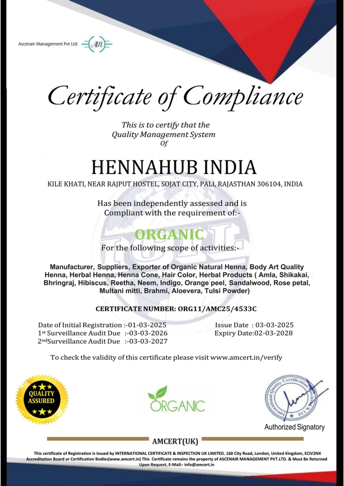 Organic Certificate