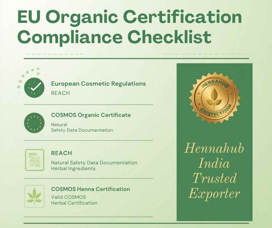 Organic Henna Powder Export to Europe-EU Compliance & Regulations