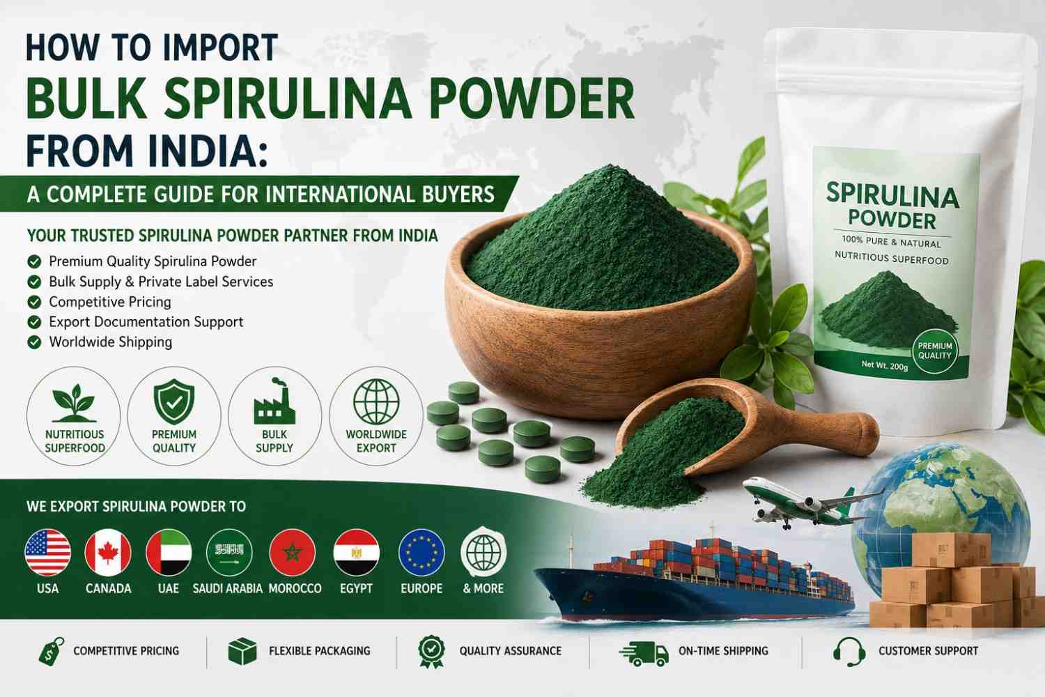 How to Import Bulk Spirulina Powder from India: A Complete Guide for International Buyers.